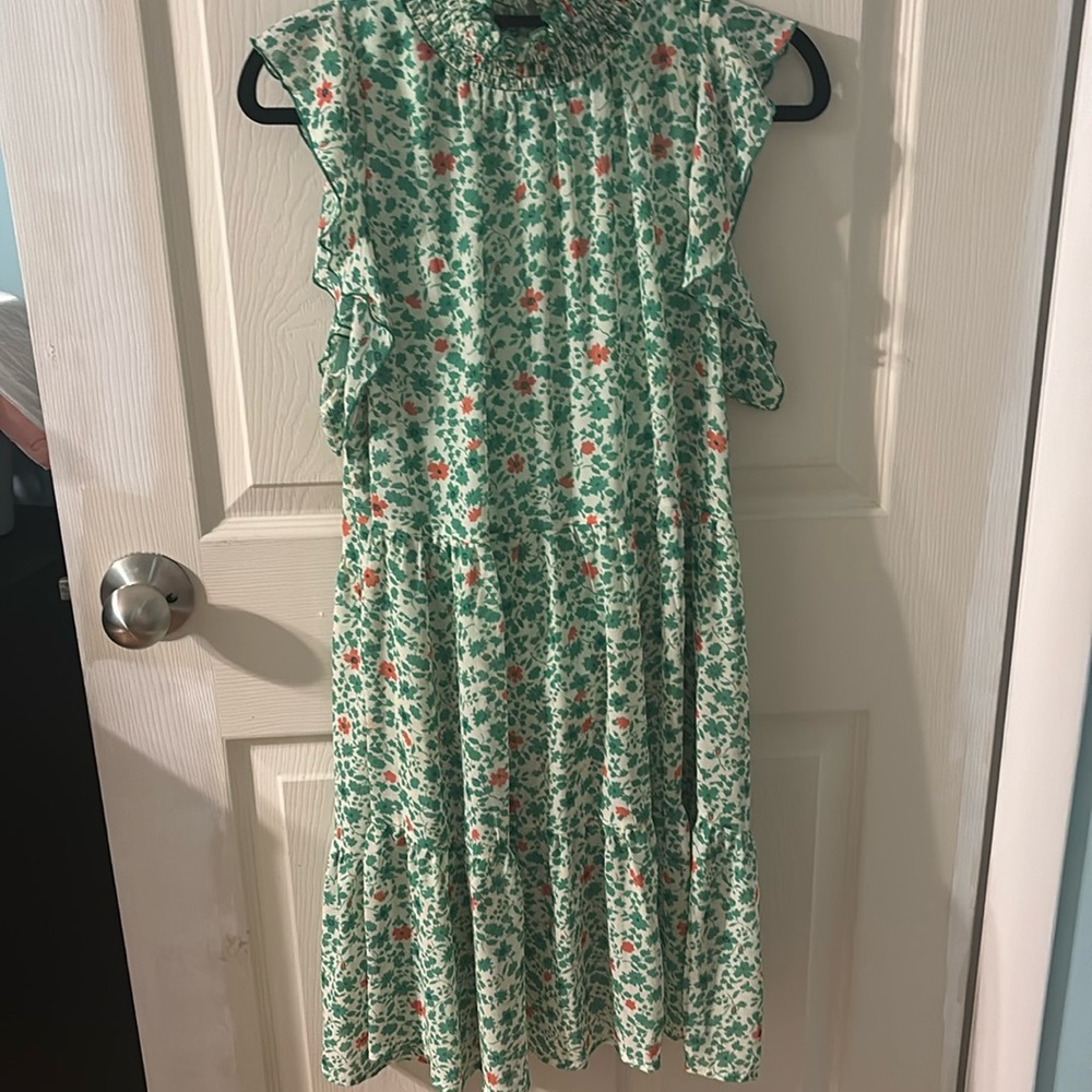 Floral high neck Dress